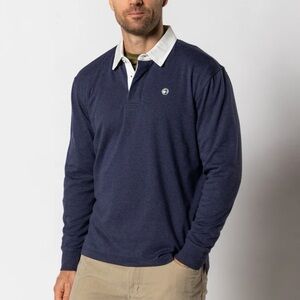 NWT Duck Head Legacy Navy Long Sleeve Polo Shirt